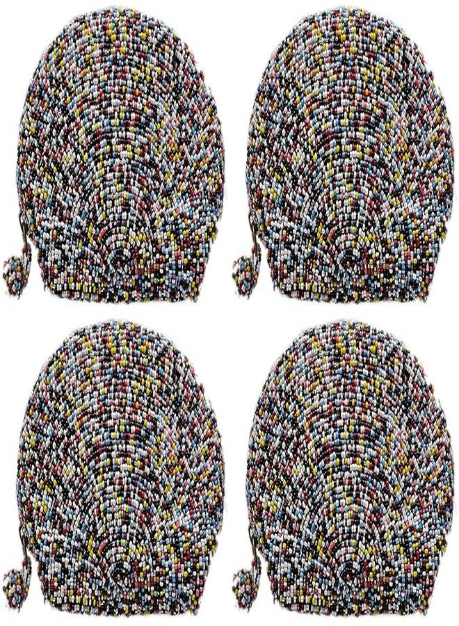 DUCHESS Handicraft Designer Pouch for Women & Girls Specially Hand Embroidered Clutch For Party, Wedding, Casual (Pack of 4, Multi)